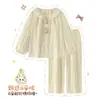 Pijama para niñas, algodón nube, manga larga, para primavera y otoño, para niños mayores, ropa de casa con aire acondicionado para niños, nuevo conjunto 2026