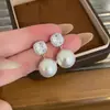 Pendientes geométricos de perla con pasador de plata 925, pendientes de mujer de alta gama de venta caliente, nuevo 2026, diseño de nicho