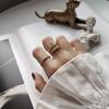 Anillo de Plata de Ley 925 Fan Zhiqiao Joyería para Mujer Anillo Abierto Atmosférico de Dedo Índice Moderno Anillo Decorativo Personalizado Japonés y Coreano