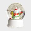 Adornos artesanales de bolas de cristal con baño de resina personalizado para Navidad, de 65 mm de diámetro, con forma de copo de nieve y agua.