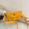 Bolsa Cross-border Niche Canvas Bolsa pequena feminina 2025 Nova bolsa feminina estilo coreano Bolsa crossbody Bolsa de ombro da moda Bolsa de bolinho