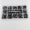 180 Conjuntos de Rebites Metálicos de Liga de Zinco com Ponta Cônica de Bala para Roupas DIY Parafusos Decorativos de Couro Rebites Punk