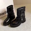 Botas Martin de suela gruesa de otoño para mujer, botas nuevas de estilo western de chimenea corta estilo británico de moda 2026, botines, estilo radical