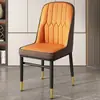Silla de Té de Lujo Ligero, Taburete de Tocador de Hierro Forjado, Silla de Ocio, Silla de Mahjong, Silla de Comedor con Cojín Suave, Silla Metálica para Uso Doméstico con Respaldo