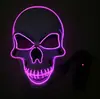 Máscara de Calavera Blanca de PVC LED Halloween Máscara Luminosa El Luz Fría Festival Fiesta Efectos Especiales Luminosos