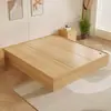 Cama Box Tatami Multifuncional Integrada para Apartamento Pequeno Cama de Painel Duplo Armazenamento Alto Minimalista Moderno Cama com Armário
