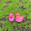 Pato Luminoso Fofo Resina Mini DIY Criativo Artesanal Enfeites de Pato Amarelo
