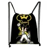 Mochila Nueva de Dibujo con Cordón Estampado Colorido de Mickey Poliéster Gran Capacidad Moderna con Cordón para Niños Venta al por Mayor Caliente
