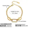 Conjunto de Pulseiras Versátil Estilo Europeu e Americano com Microincrustações de Zircônia, Aço Inoxidável Banhado a Ouro 18K Real, Estilo Minimalista da Moda