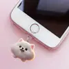 Plugue de Poeira para Celular em Acrílico - Adequado para Tipo-C e iPhone 2D, com um Atraente Design de Cachorro Nuvem
