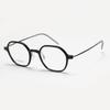 1013 Armazón de Gafas Artístico Japonés Cara Pequeña Poligonal Ultraligero Acero Plástico Patilla de Titanio Armazón para Gafas de Alta Miopía para Hombres y Mujeres