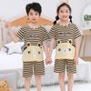 Pijamas para niños, lindos y súper lindos, pantalones cortos de manga corta para niñas y niños, traje de verano fino para el hogar, ropa de aire acondicionado de verano