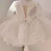 Vestido Infantil Sitio Independiente Amazon Lentejuelas Brillante Falda Abullonada Moño de Organza Vestido para Fiesta de Cumpleaños