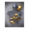 Figura de Metal Criativa Escultura Abraçando Moldura Pendurar Poster Pintura Decoração de Parede de Fundo de Sofá Moderno Núcleo de Pintura em Tela