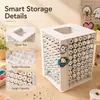 Caixa Organizadora de Perler Beads para Mesa 30ml Frascos de Perler Beads Organizador com Compartimentos Prateleira Giratória Prático Suporte para Armazenamento de Perler Beads