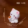 Lindo Gatito Barista Lindos Granos Juguetes de Comida en Miniatura Figuras de Resina Adornos DIY Paisaje de Micro Paisaje Pequeños Adornos