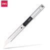 Cuchillo de Utilidad Deli 2034 Bloqueo Automático Aleación de Aluminio Cuchillo para Papel Tapiz Tamaño Pequeño Cortador de Papel para Abrir Paquetes e Instalación de Película para Automóviles