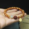 Pulseira de madeira de cedro alta em óleo 6mm sândalo vermelho seis palavras marca Yan fu joias masculinas e femininas Wen play fábrica atacado