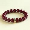 Pulsera de Cuentas de Cinabrio Natural Benmingnian para Hombres y Mujeres Artística Retro Zodiaco Pulsera de Cinabrio Zijin para Regalos