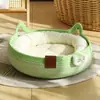 Nido para Gatos, Nido Tejido Universal para Mascotas para Todas las Estaciones, Tablero Rascador para Gatos, Resistente a los Arañazos, Resistente al Desgaste, No Suelta Pelo, Lavable, Nido Fresco de Verano, Nido para Dormir