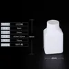 Botella Cuadrada de Plástico con Tapa Azul, Botella de Plástico con Tapa Antirrobo y Tapa Interior, Botella para Muestras de Laboratorio con Tapa Azul de Plástico PE Botella Cuadrada