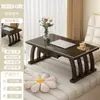 Ventana de Bahía Minimalista Estilo Chino Mesa de Té Pequeña Vintage Repisa de Ventana Balcón Mesa de Té de Bambú Mesa Baja Alfombra Mesa Pequeña Asientos en el Suelo