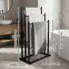 Toallero de baño sin taladro, Barra colgante multifuncional para almacenamiento de toallas en el hogar, Toallero móvil