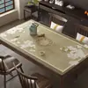Nuevo Mantel de Imitación de Cuero de Silicona Estilo Chino, No Lavable, Impermeable, Resistente al Aceite, Resistente al Calor, Rectangular, para Uso Doméstico en Sala de Estar, Mesa de Comedor, Mantel para Mesa de Café