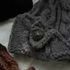 Gorro de punto trenzado holgado estilo coreano para otoño e invierno, suave y mullido, hace que la cara se vea más pequeña, engrosado para abrigar, protección para los oídos, a prueba de viento, sombrero versátil
