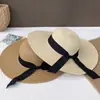 Sombrero de Paja de Ala Ancha Estilo Nuevo para Mujer, Sombrero de Paja con Protección Solar para Verano, Sombrero de Sol para Vacaciones al Aire Libre en la Playa, Moderno