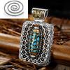 Collar de cuentas de nueve ojos con mantra shurangama de seis caracteres para hombres y mujeres con estilo étnico retro joyería de plata tailandesa pegada