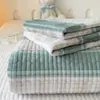 Cobre de Cama Acolchoado de Veludo de Leite, Colcha Acolchoada de Dupla Camada de Algodão Puro, Lençol de Cama de Veludo de Leite de Peça Única, Protetor de Colchão, Colchão