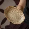 Plato Ovalado Estilo Retro Cerámica Gruesa Vajilla Plato de Sabor Hogar Plato de Postre Cerámico Chapado Venta al por Mayor Plato de Hueso Restaurante Plato Pequeño