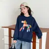 Conjunto de Ropa para Niñas 2026 Nuevo Estilo Sudadera de Dibujos Animados y Jeans con Osito Conjunto de Dos Piezas Lindo Conjunto de Primavera y Otoño para Niños Mayores