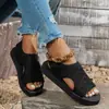 Sandálias de Praia Femininas Estilo Punk Simples, Novos Sapatos de Solado Grosso para Mulheres, Sapatos de Verão, Tamanhos 36-41, 42, 43