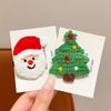 Acessórios de Cabelo de Natal Decoração de Natal Fofa Presente Presilha de Cabelo de Lã Tricotada Clipe de Franja Presilha de Cabelo Enfeite de Cabeça Clipe Enfeite de Cabeça