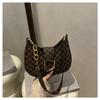 Comércio Exterior Estampa Retrô Grande Capacidade 2025 Nova Elegante Início do Outono Retrô Casual Moda Ombro Único Subarmário Bolsa Feminina