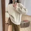 Nuevo suéter de punto trenzado suave y acogedor para otoño e invierno para mujer, estilo coreano, holgado y casual, top de punto suave y acogedor