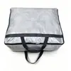 Nova Bolsa de Armazenamento de Colcha Transparente com Cinta de Embalagem, Bolsa de Viagem de Grande Capacidade em Tecido de Malha, Bolsa Espessa para Organizar Roupas