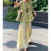 Novo Conjunto de Verão Feminino Estilo Chinês Nacional 2026 Novo Conjunto Casual para Mulheres, Estilo "Old Money" Redutor de Idade, Conjunto de Duas Peças Solto Sem Mangas