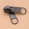 Cabezal de cremallera de nailon n.°. 3, No. 5, No. 8, No. 10 cabezas de tirador de metal de doble cara con pestaña de tirador, cabezas de tirador para equipaje, tienda de campaña, ropa