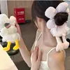 Lindo Scrunchie de Flor de Trasero de Mickey Puntos Dibujo Animado Lindo Goma para el Cabello Muñeca 3D Rodete Cola de Caballo para Mujer