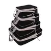 Conjunto de Sacos de Compressão para Viagem de Quatro Peças em Formato de Diamante, Material de Nylon Impermeável, Saco de Compressão de Camada Dupla, Saco de Armazenamento de Compressão para Viagem de Negócios para Roupas