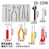 Uma variedade de ferramentas ferragens molde de silicone DIY chave inglesa tesouras alicates chocolate açúcar panificação bolo decoração molde