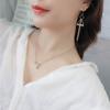 Pendientes de Letra Amor Oro Rosa Acero Titanio Pendientes para Mujer Pendientes No Descolorables con Diamantes Diseño de Nicho Gancho para Oreja de Moda