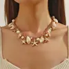 Cadena para Clavícula de Concha de Verano Bohemio para Playa Viaje Costero de Nicho Collar con Colgante de Estrella de Mar Perla Artificial Caracola
