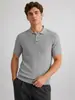 Nuevo Jersey de Punto para Hombre Primavera y Verano con Cuello Polo, Manga Corta y Diseño de Patrón Retorcido, Cómodo, Transpirable y Ligero