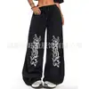 Calça Esportiva Casual da Moda High Street para Homens e Mulheres Transfronteiriça Amazon 2026 Nova Estampas Múltiplas Solta com Cordão Calça Longa