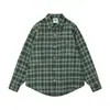 Camisa de manga larga a cuadros retro vintage americana XBRO, una prenda versátil y elegante para primavera y otoño, adecuada tanto para hombres como para mujeres, con un corte holgado y relajado