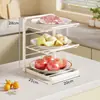 Estante de Almacenamiento para Cocina Estante para Colocar Platos en la Encimera Estante de Almacenamiento en Capas Multifuncional para el Hogar para Tazones Platos Frutas y Verduras